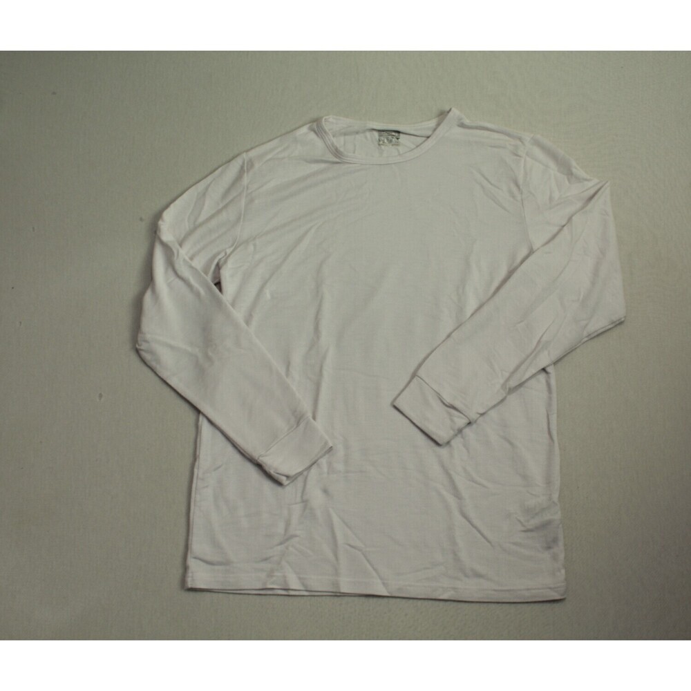 32 Heat White Top Women Long Sleeve Crew Neck Size Large